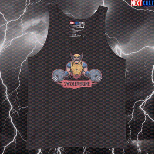 Swoleverine Funny Gym Tank Top Muscle Shirt Athletic Vest for Lifters X-Men Wolverine Workout Fans Tank Tops Next Cult Brand