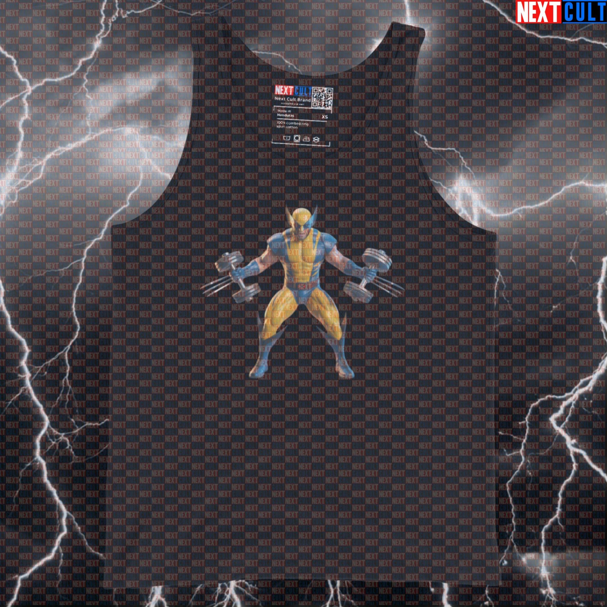 Wolverine Flex Funny Gym Tank Top Muscle Shirt Athletic Vest for Lifters X-Men Comic Gymbro Workout Fans Tank Tops Next Cult Brand