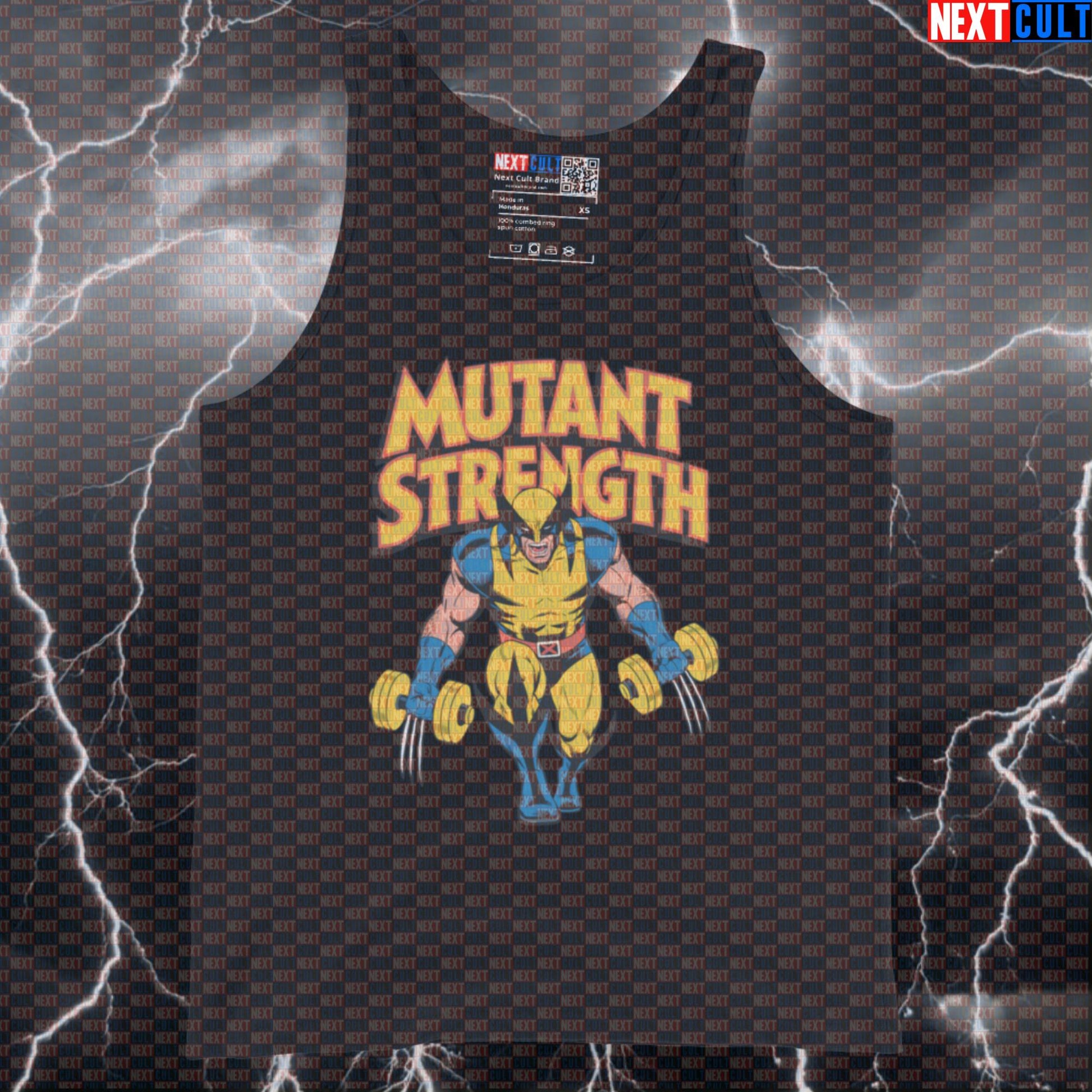 Mutant Strength Wolverine X-Men Funny Gym Tank Top Superhero Workout Tank Top Bodybuilding Powerlifting Fitness Meme Tank Tops Next Cult Brand