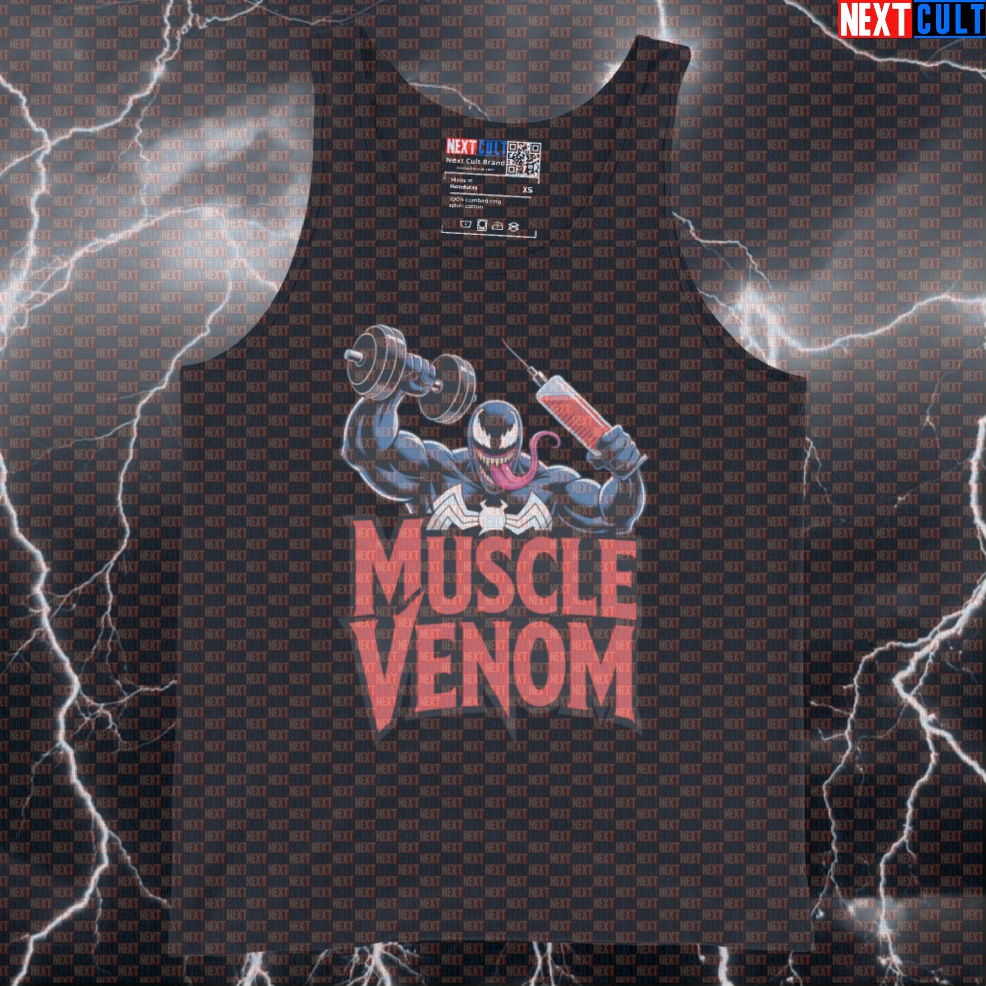 Muscle Venom Not Natty Funny Gym Tank Top Muscle Shirt Athletic Vest for Lifters Gymbros Steroid Meme Bodybuilding Films Fitness Gym Steroids Superheroes Venom Workout Next Cult Brand