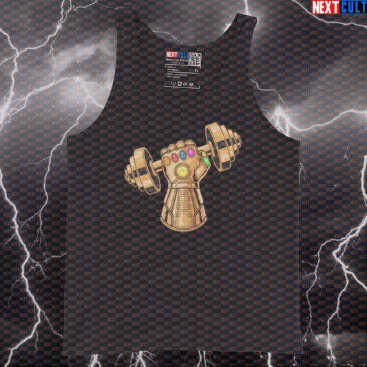 Dumbbell Gauntlet Funny Gym Tank Top Muscle Shirt Athletic Vest for Lifters Thanos Infinity Gauntlet Fans Tank Tops Next Cult Brand