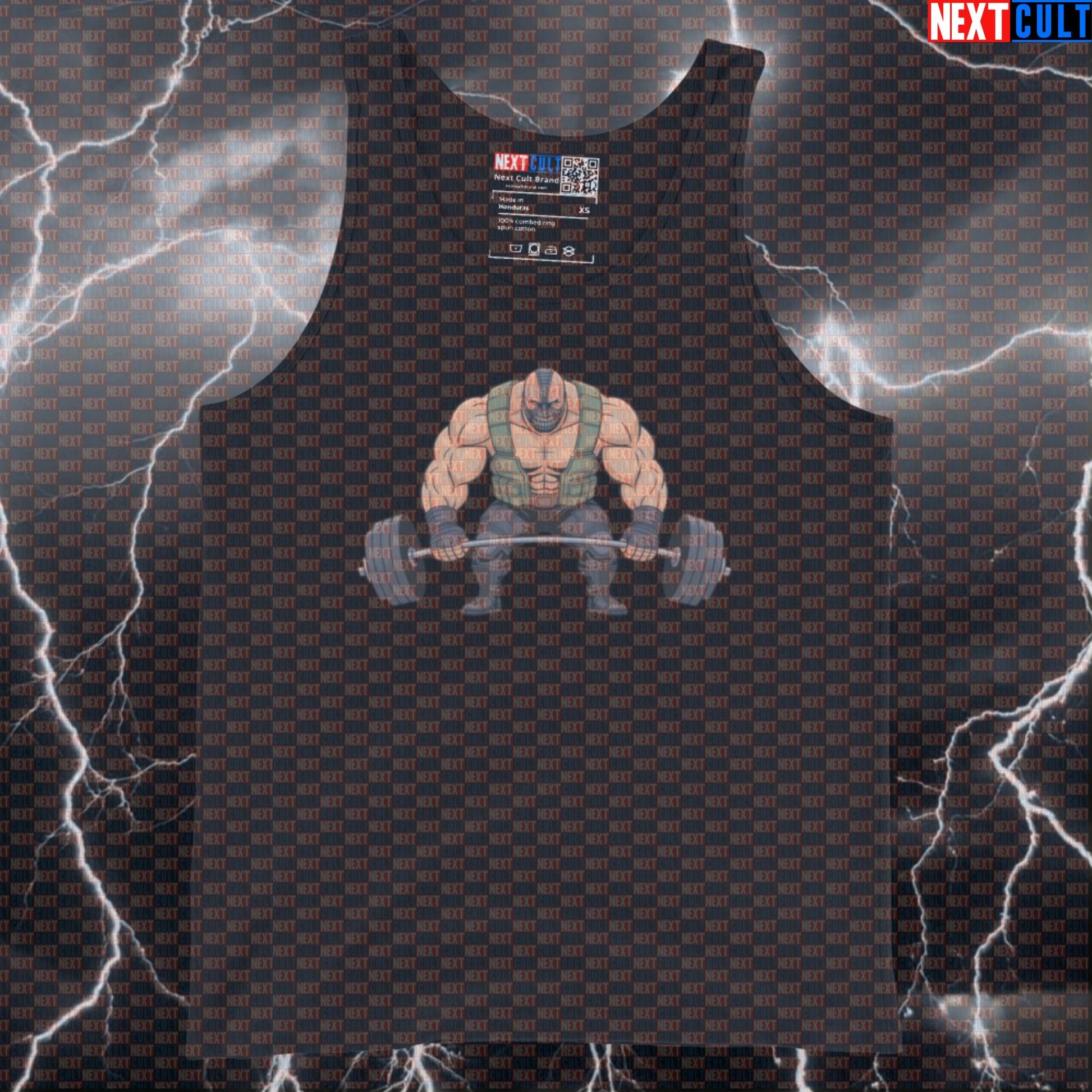 Funny Bane Gym Tank Top Superhero Workout Muscle Shirt Athletic Vest for Lifters Gymbro Fitness Fans Bane Bodybuilding Films Fitness Gym Leg Day Powerlifting Superheroes Workout Next Cult Brand