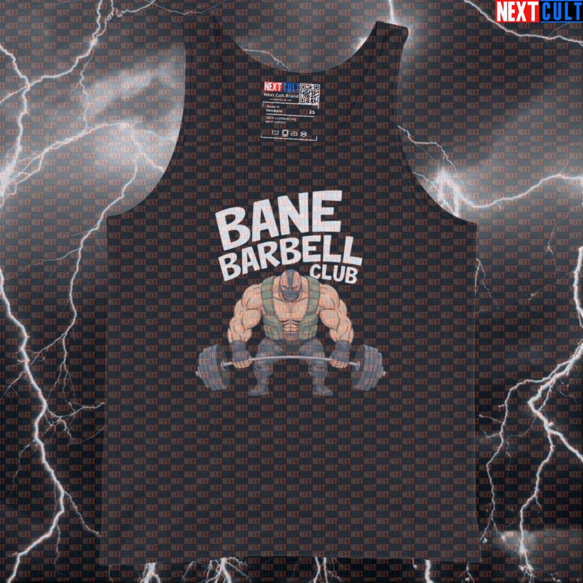 Bane Barbell Club Funny Gym Tank Top Muscle Shirt Athletic Vest for Lifters Gymbros Barbell Training Bane Bodybuilding Films Fitness Gym Leg Day Powerlifting Superheroes Workout Next Cult Brand