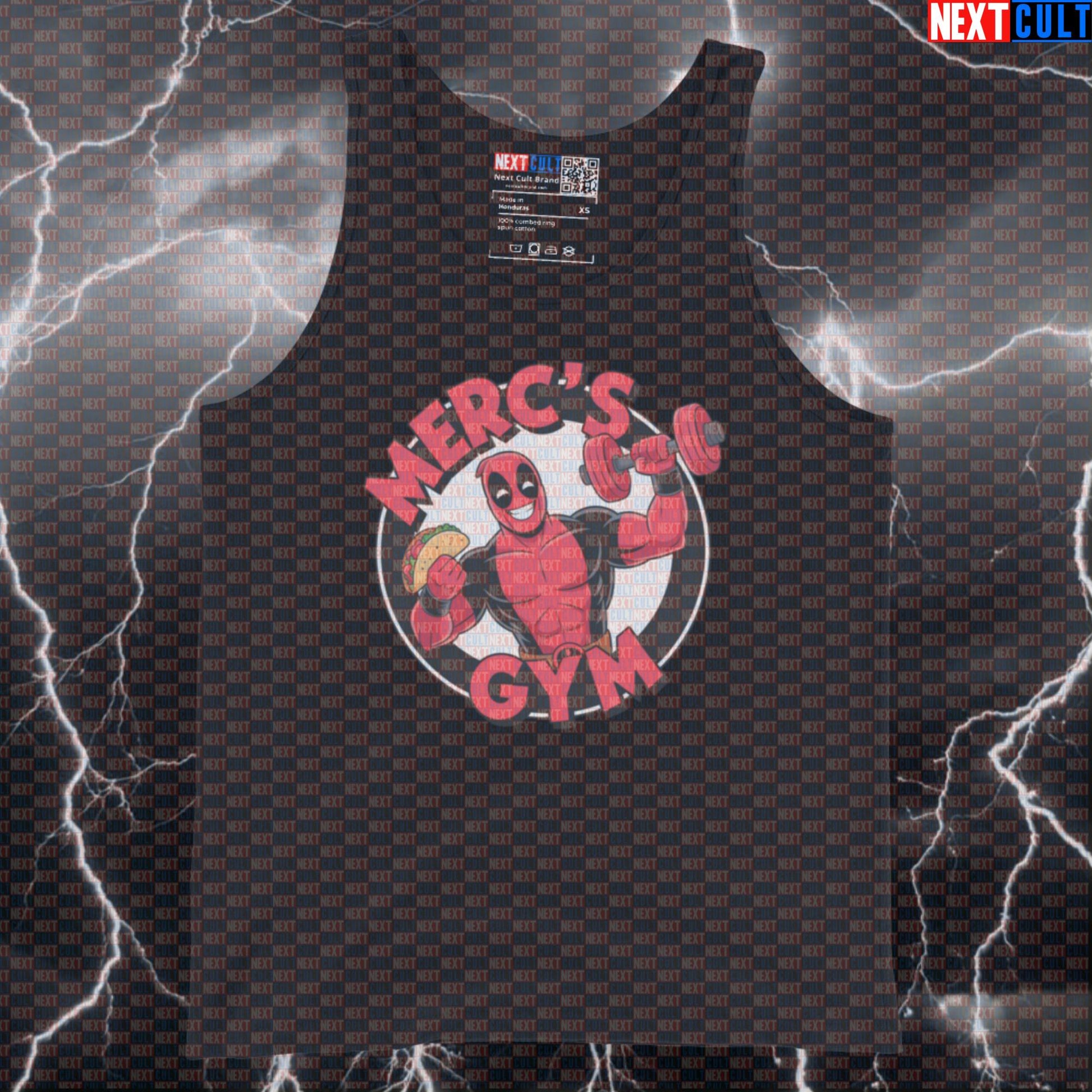 Funny Deadpool Tacos Gym Tank Top Muscle Shirt Athletic Vest for Lifters Gymbros Taco Lovers Tank Tops Next Cult Brand