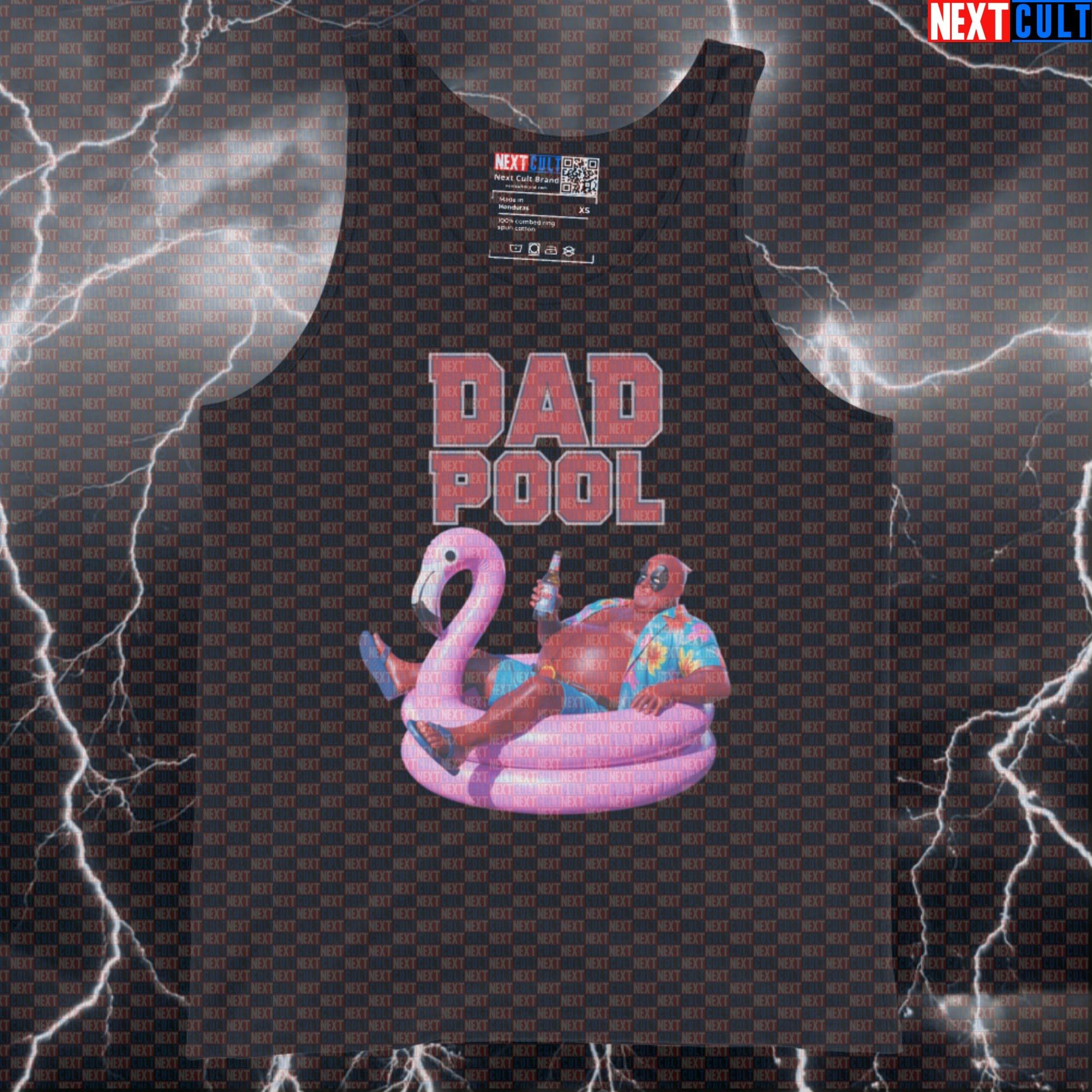 Dadpool Funny Gym Tank Top Muscle Shirt Athletic Vest for Lifters Dad Bod Gymbros Deadpool Fans Tank Tops Next Cult Brand