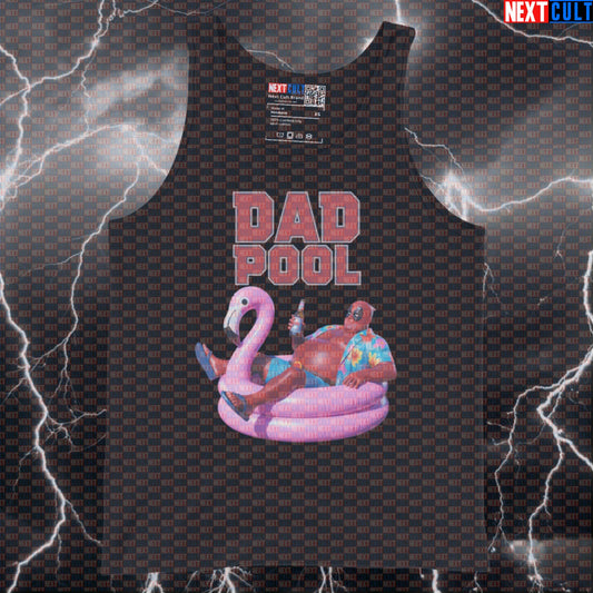 Dadpool Funny Gym Tank Top Muscle Shirt Athletic Vest for Lifters Dad Bod Gymbros Deadpool Fans Beer Deadpool Father's Day Films Fitness Gym Superheroes Workout Next Cult Brand