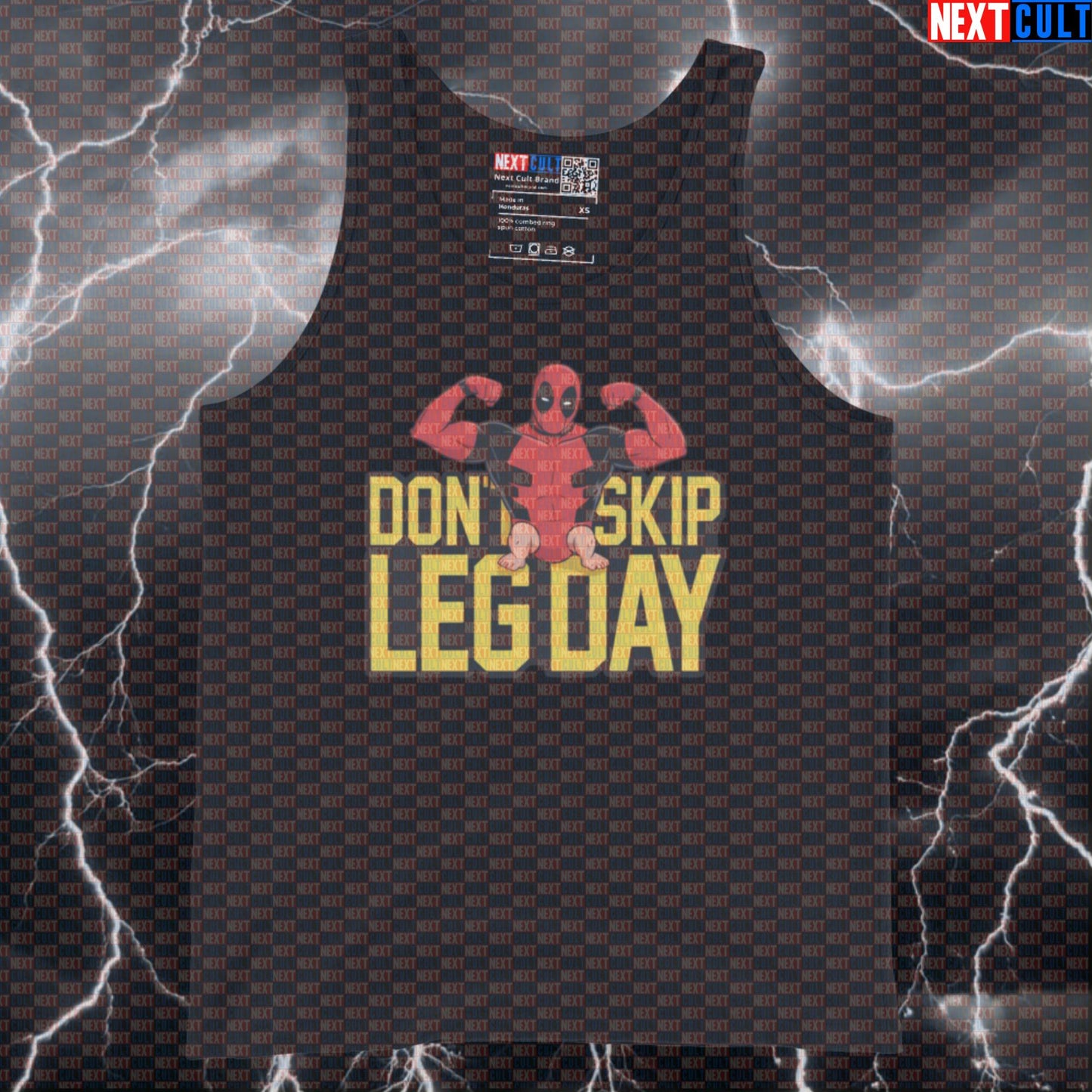 Dont Skip Leg Day Funny Gym Tank Top Muscle Shirt Athletic Vest for Lifters Deadpool Fans Tank Tops Next Cult Brand