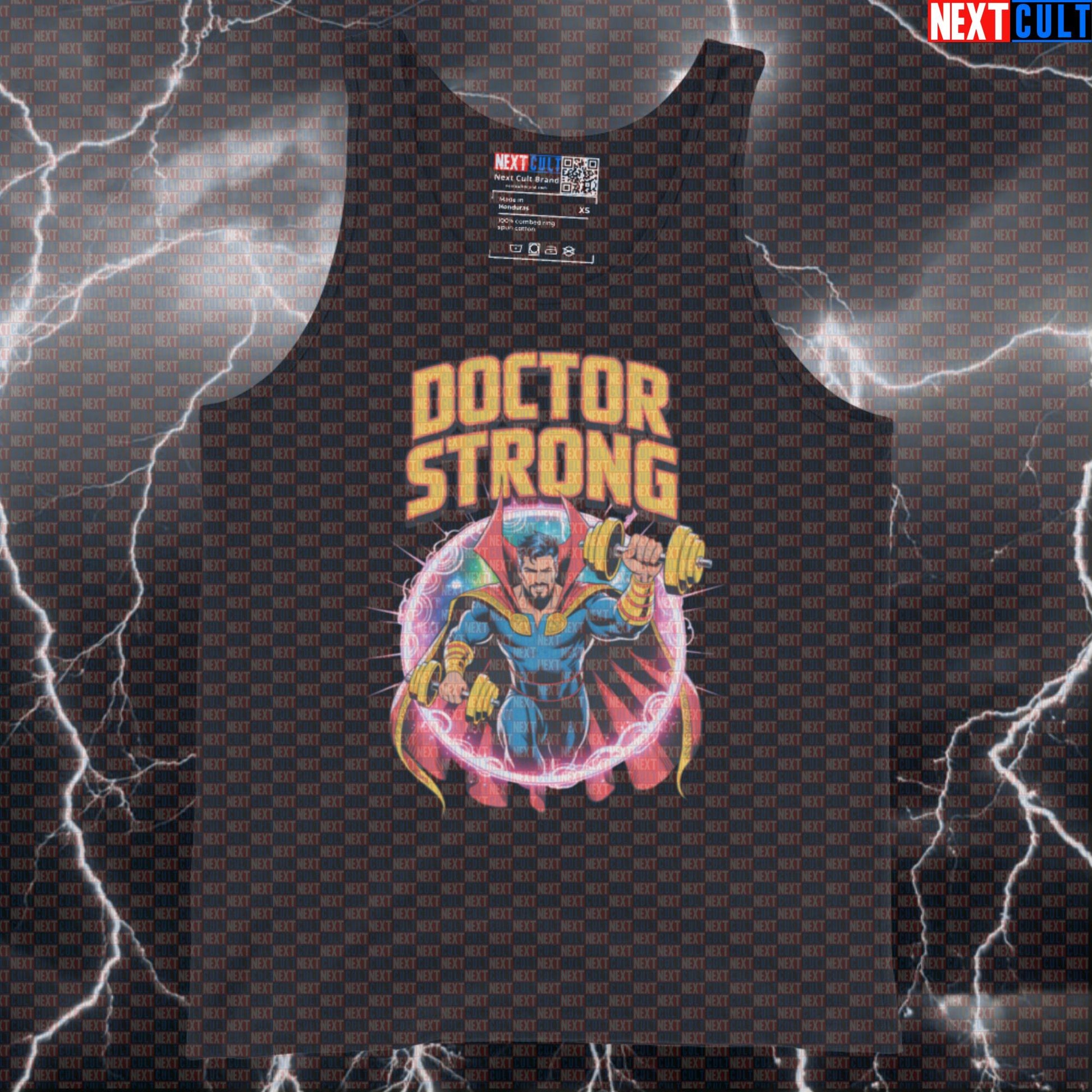 Doctor Strong Funny Gym Tank Top Muscle Shirt Athletic Vest for Lifters Superhero Workout Fans Bodybuilding Doctor Strange Films Fitness Gym Powerlifting Superheroes Workout Next Cult Brand