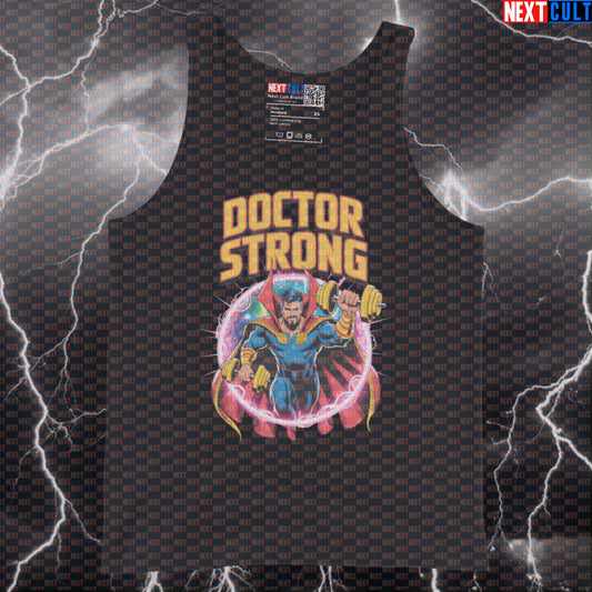 Doctor Strong Funny Gym Tank Top Muscle Shirt Athletic Vest for Lifters Superhero Workout Fans Bodybuilding Doctor Strange Films Fitness Gym Powerlifting Superheroes Workout Next Cult Brand