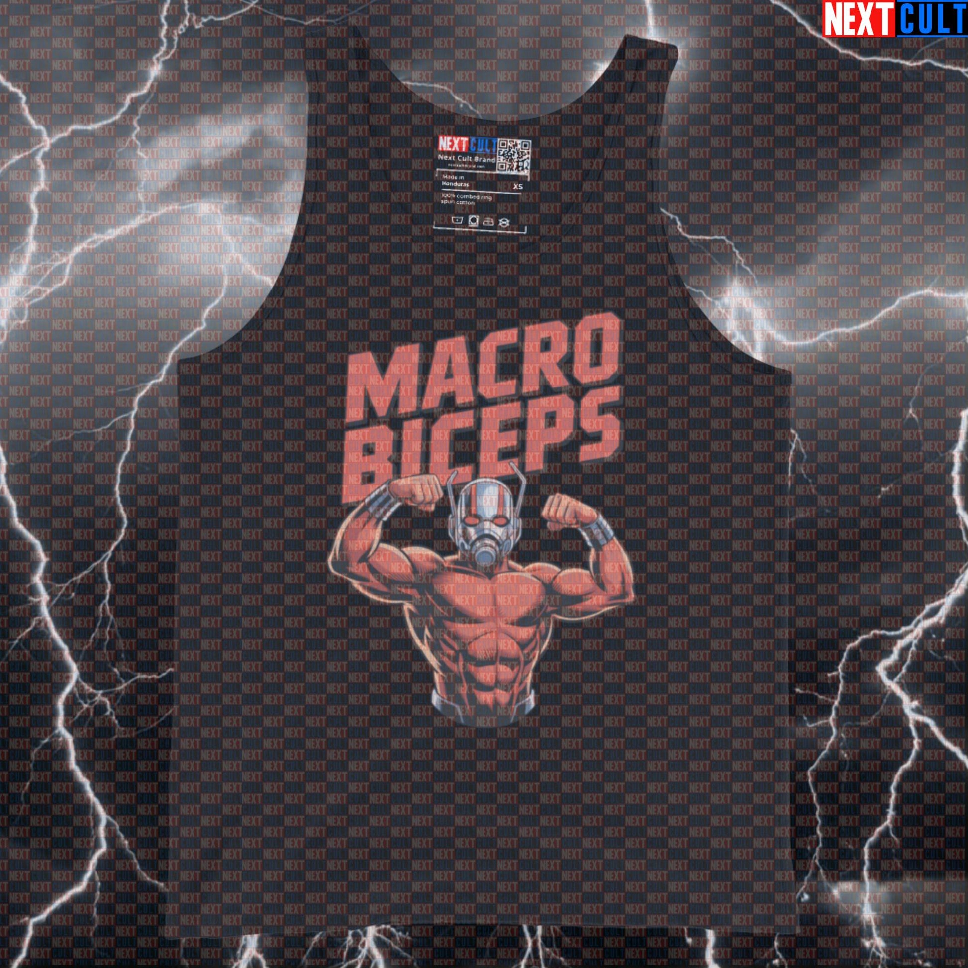 Macro Biceps Ant Man Funny Gym Tank Top Muscle Shirt Athletic Vest for Lifters Gymbros Superhero Fans Tank Tops Next Cult Brand