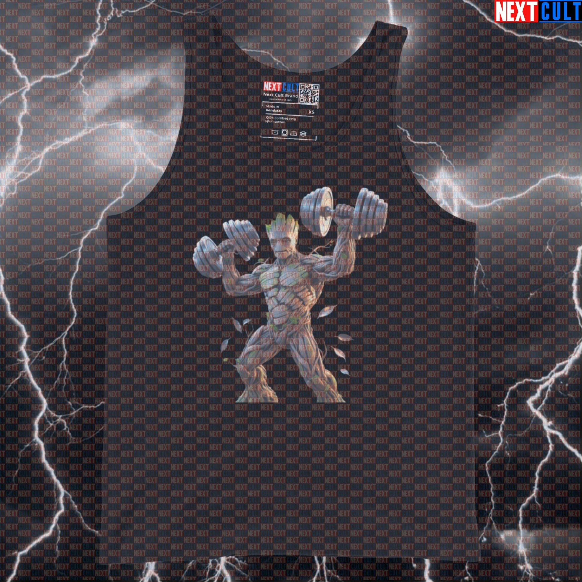 Groot Grow Stronger Funny Gym Tank Top Muscle Shirt Athletic Vest for Lifters Workout Gym Fans Tank Tops Next Cult Brand