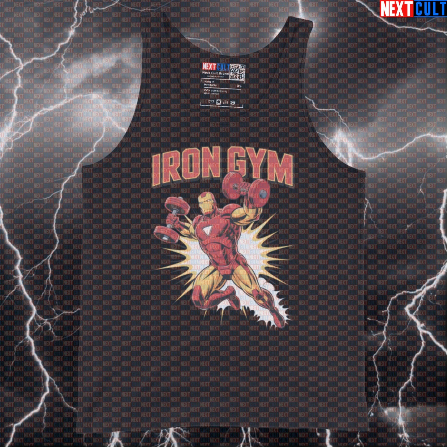 Iron Gym Superhero Funny Gym Tank Top Muscle Shirt Athletic Vest for Lifters Iron Man Fans Tank Tops Next Cult Brand