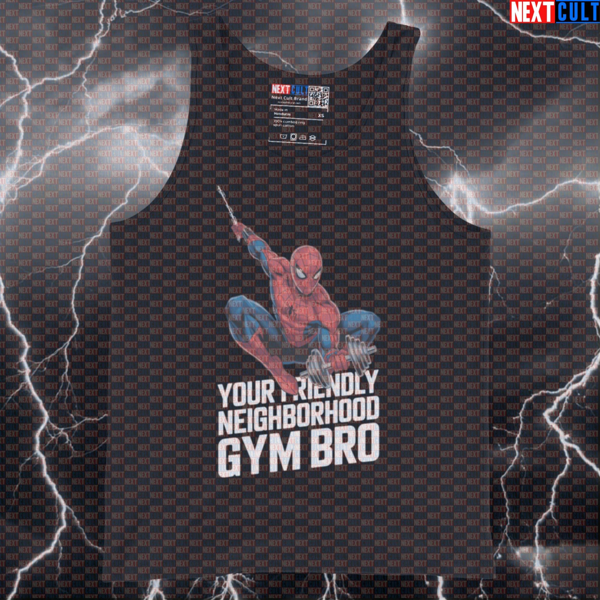 Your Friendly Neighborhood Gymbro Spider-Man Funny Gym Tank Top Workout Tank Top Bodybuilding Powerlifting Fitness Meme Tank Tops Next Cult Brand