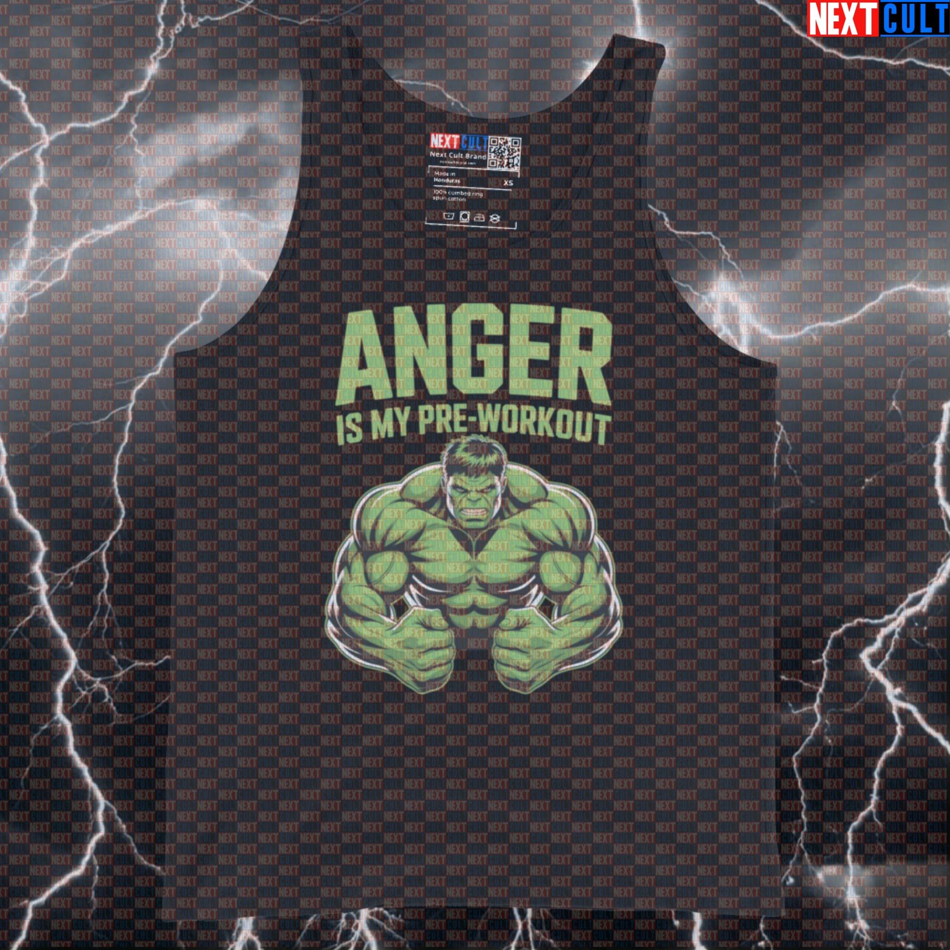 Anger Is My Preworkout Funny Gym Tank Top Muscle Shirt Athletic Vest for Lifters Hulk Workout Fans Tank Tops Next Cult Brand