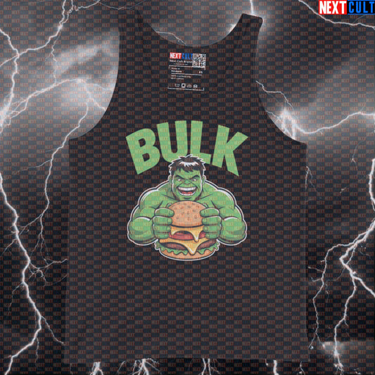 Hulk Bulk Fast Food Gym Tank Top Funny Workout Tank Top Muscle Shirt Athletic Vest for Bodybuilding Lifters Avengers Bodybuilding Bulking Fast Food Films Fitness Gym Hulk Superheroes Workout Next Cult Brand
