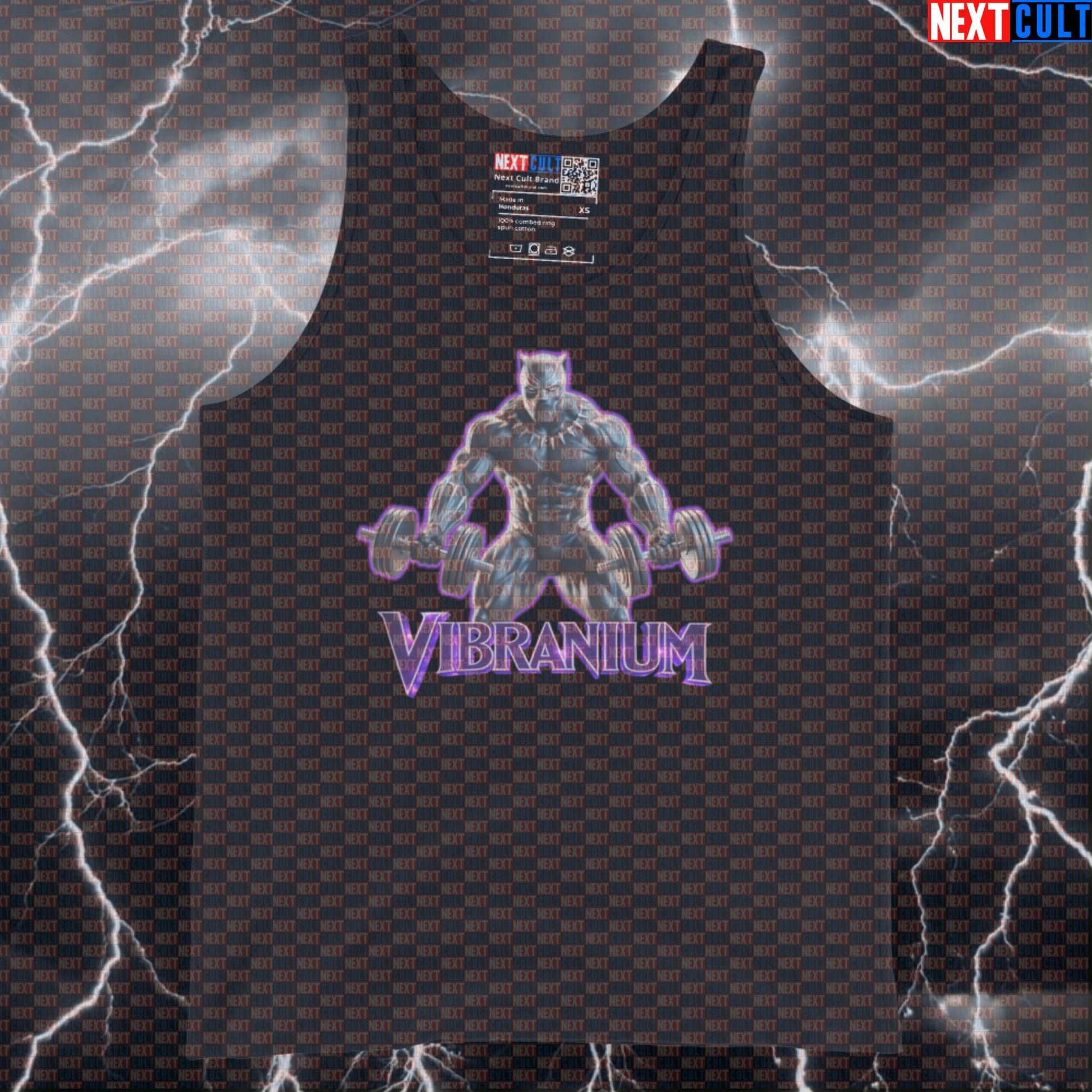 Vibranium Black Panther Funny Gym Tank Top Workout Tank Top Bodybuilding Powerlifting Fitness Meme Tank Tops Next Cult Brand