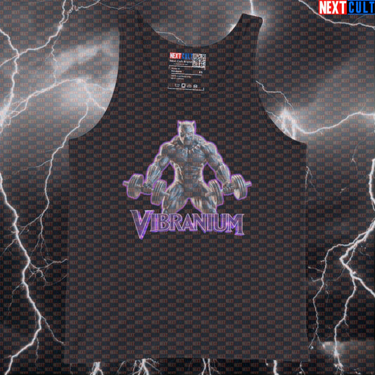 Vibranium Black Panther Funny Gym Tank Top Workout Tank Top Bodybuilding Powerlifting Fitness Meme Tank Tops Next Cult Brand