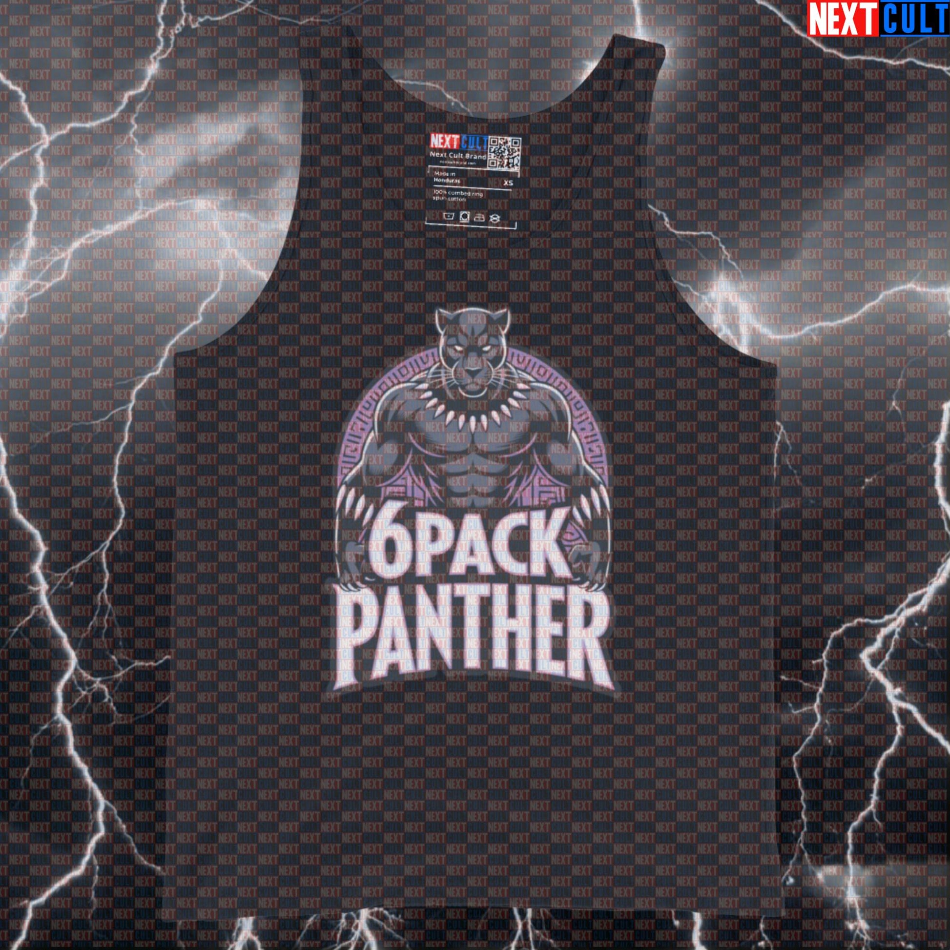 Six Pack Panther Funny Gym Tank Top Muscle Shirt Athletic Vest Workout Tank Top for Bodybuilding Superhero Fans Tank Tops Next Cult Brand