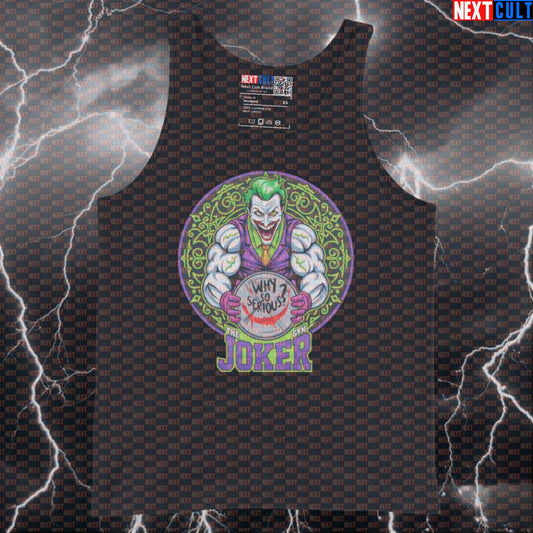 Jacked Joker Gym Tank Top Funny Workout Tank Top Muscle Shirt Athletic Shirt for Lifters Fitness Meme Lovers Tank Tops Next Cult Brand