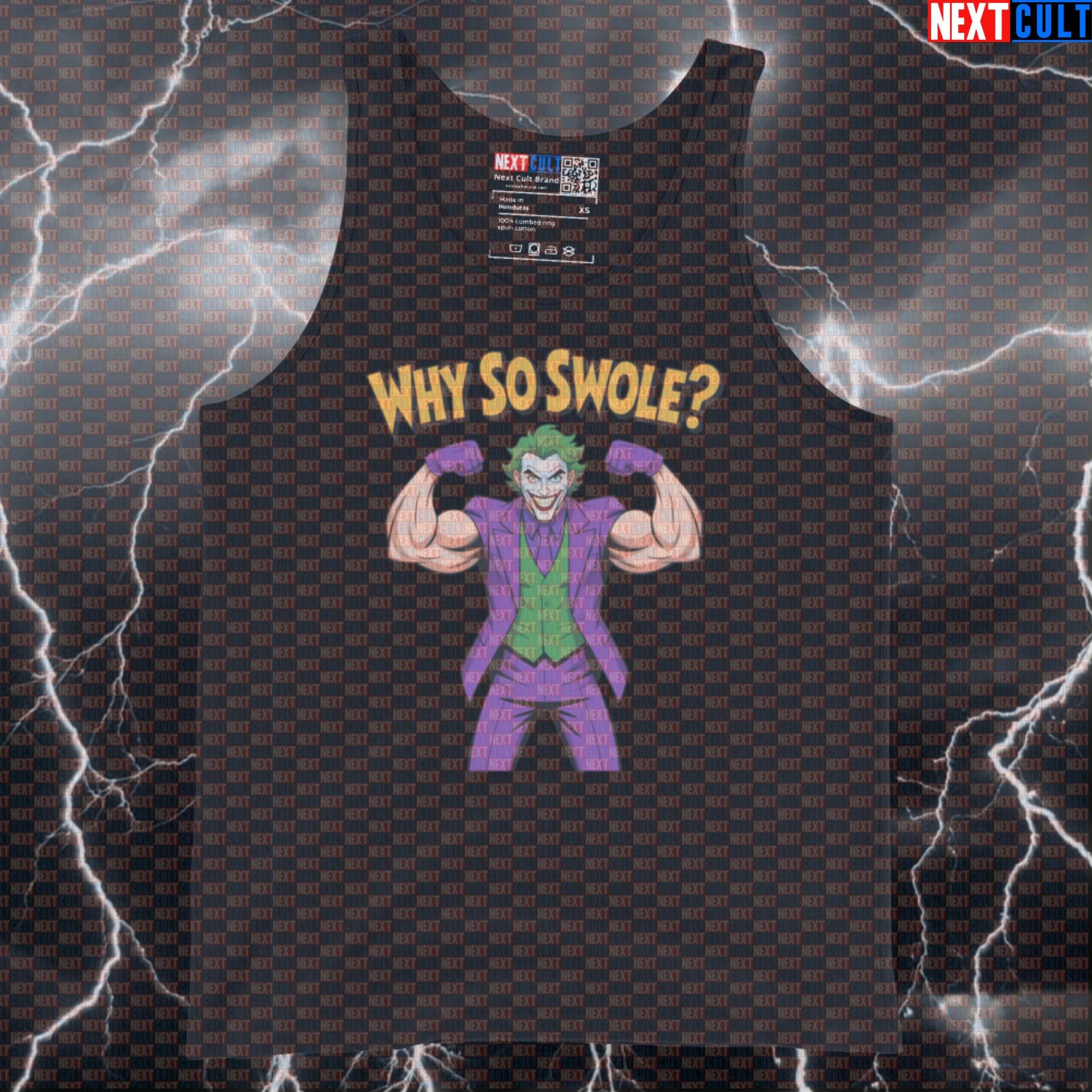 Why So Swole Joker Gym Tank Top Funny Workout Muscle Shirt Villain Athletic Shirt Gymbro Vest Tank Tops Next Cult Brand