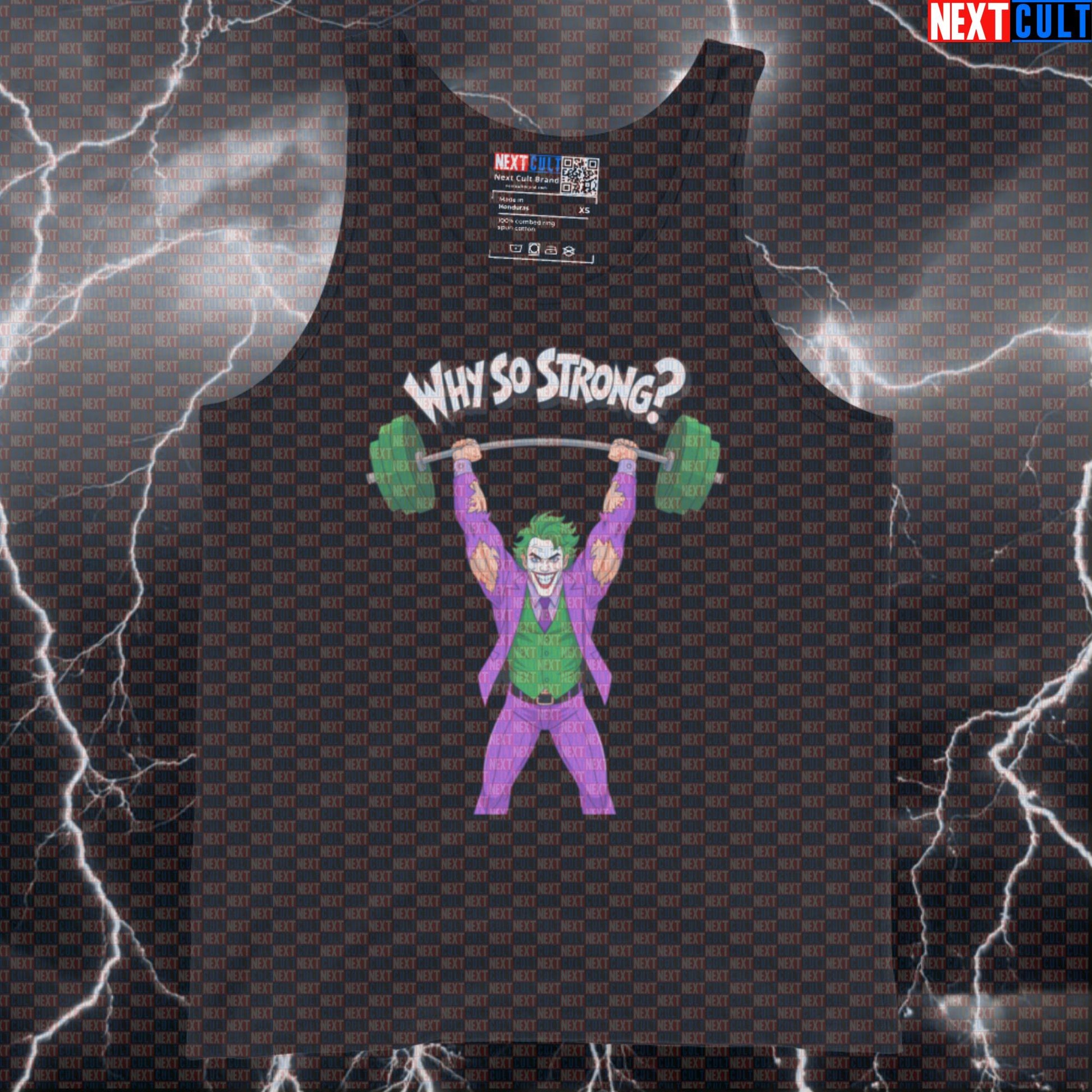 Why So Strong Jacked Joker Gym Tank Top Funny Workout Tank Top Muscle Shirt Athletic Vest Gym Top Tank Tops Next Cult Brand