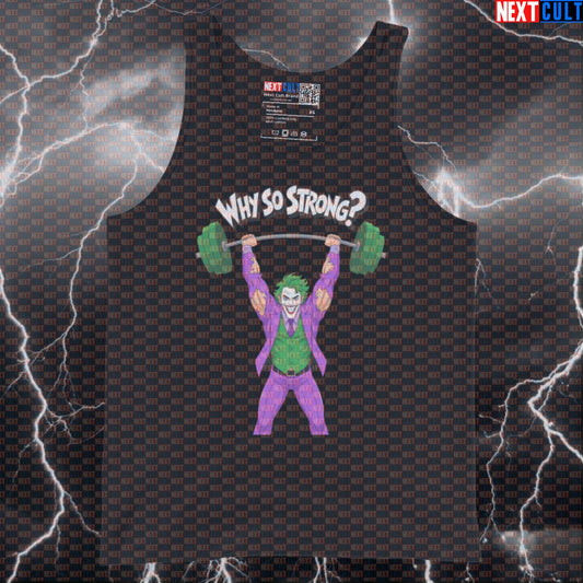 Why So Strong Jacked Joker Gym Tank Top Funny Workout Tank Top Muscle Shirt Athletic Vest Gym Top Tank Tops Next Cult Brand
