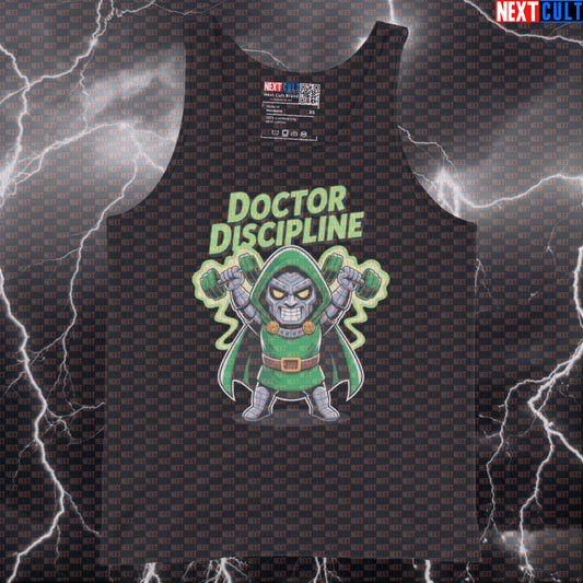 Doctor Discipline Gym Villain Tank Top Funny Gym Tank Top Muscle Shirt Superhero Workout Athletic Shirt Lifter Vest Tank Tops Next Cult Brand
