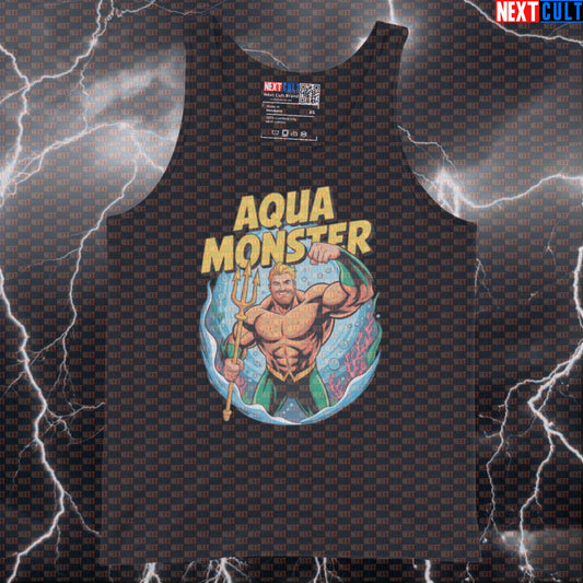 Aquatic Gym Hero Funny Gym Tank Top Muscle Shirt Workout Vest for Bodybuilding Fans Comic Ocean Strength Tank Tops Next Cult Brand