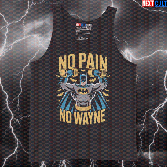 No Pain No Wayne Batman Gym Tank Top Funny Superhero Workout Tank Top Muscle Shirt Athletic Vest Gym Top Tank Tops Next Cult Brand