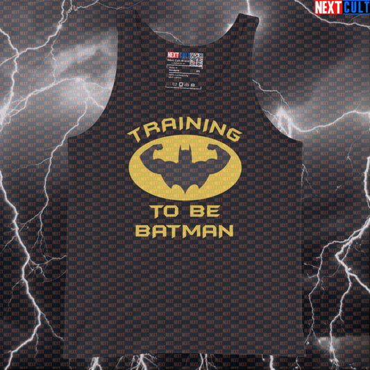 Training To Be Batman Funny Gym Tank Top Workout Vest Muscle Shirt for Lifters Superhero Gains Athletic Top Tank Tops Next Cult Brand