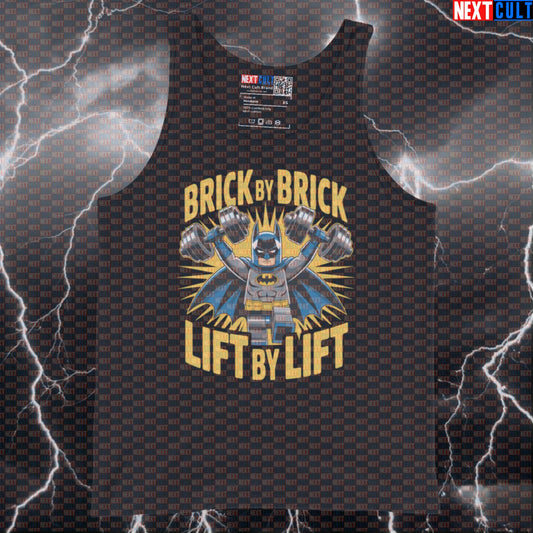 Funny LEGO Batman Gym Tank Top Muscle Shirt Athletic Vest Workout Tank Top for Gym Bros Brick Fitness Meme Top Tank Tops Next Cult Brand