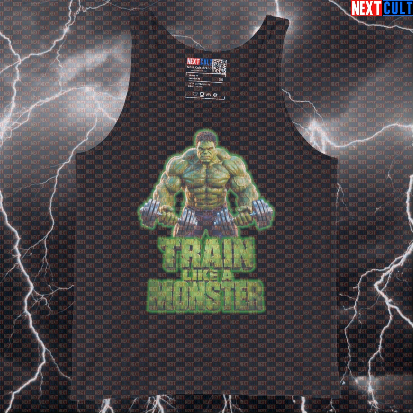 Train Like a Monster Hulk Funny Gym Tank Top Workout Tank Top Fitness Bodybuilding Strength Humor Tank Tops Next Cult Brand