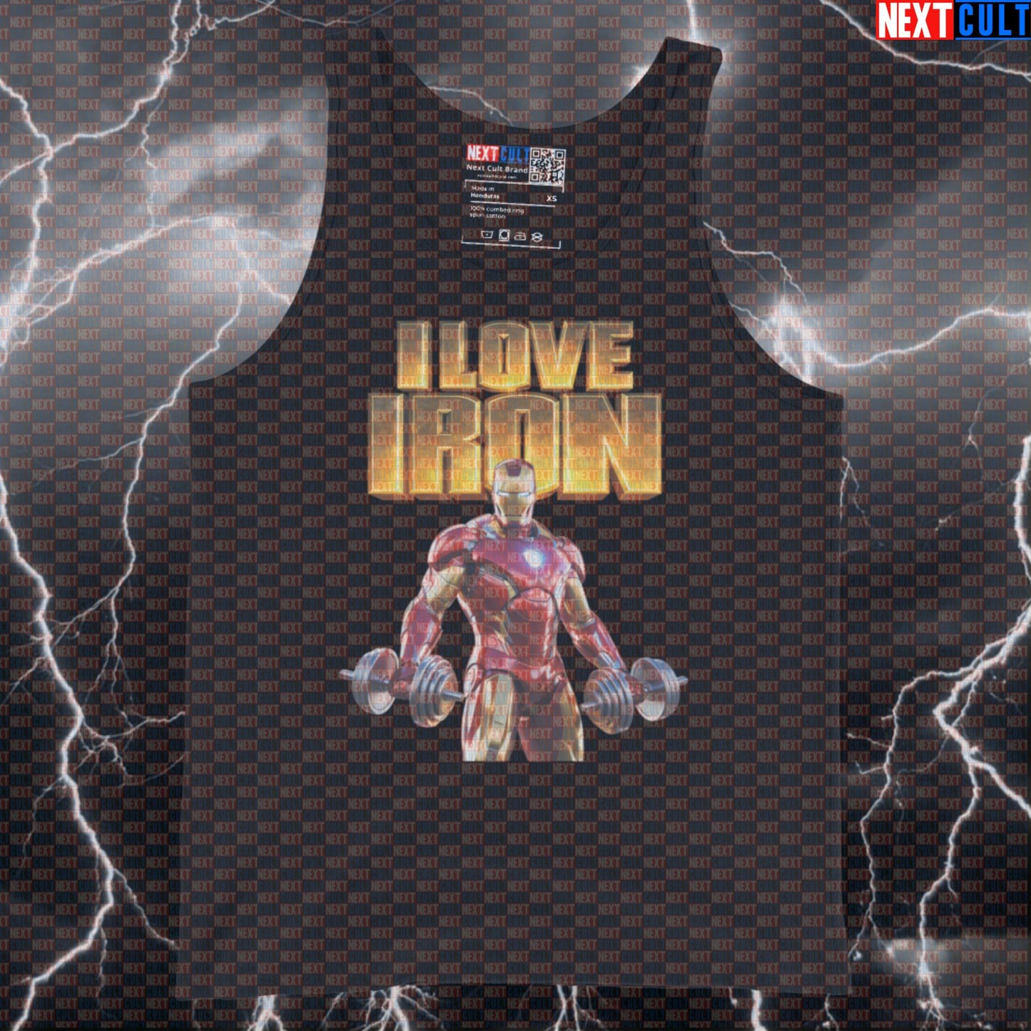 I Love Iron Funny Gym Tank Top Iron Man Workout Tank Top Fitness Bodybuilding Strength Humor Tank Tops Next Cult Brand