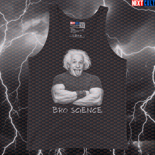 Bro Science Funny Gym Tank Top Albert Einstein Science Based Lifting Workout Tank Top Fitness Tank Tops Next Cult Brand