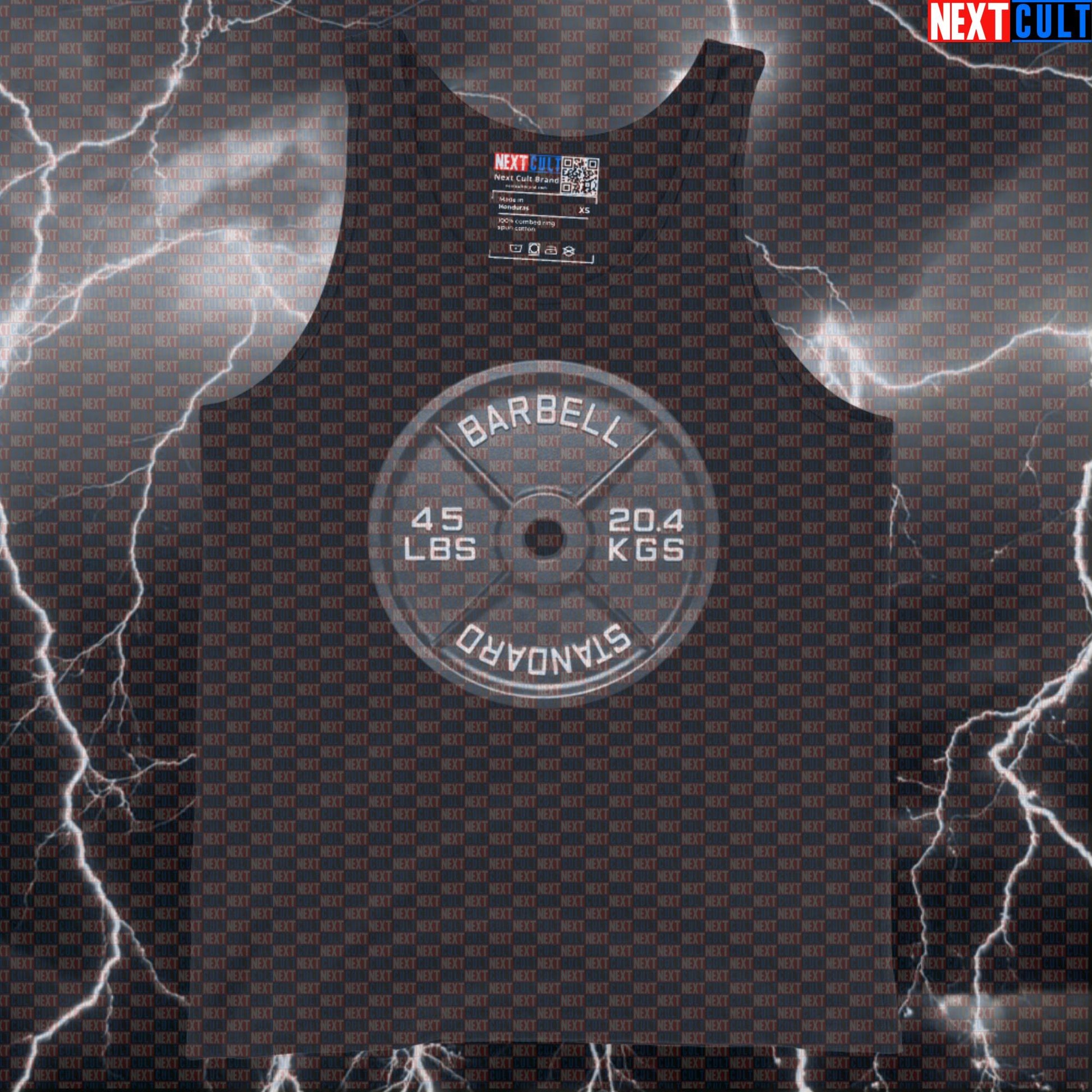 45LB Metal Weight Plate Funny Gym Tank Top Barbell Standard Lifting Workout Tank Top Fitness Tank Tops Next Cult Brand