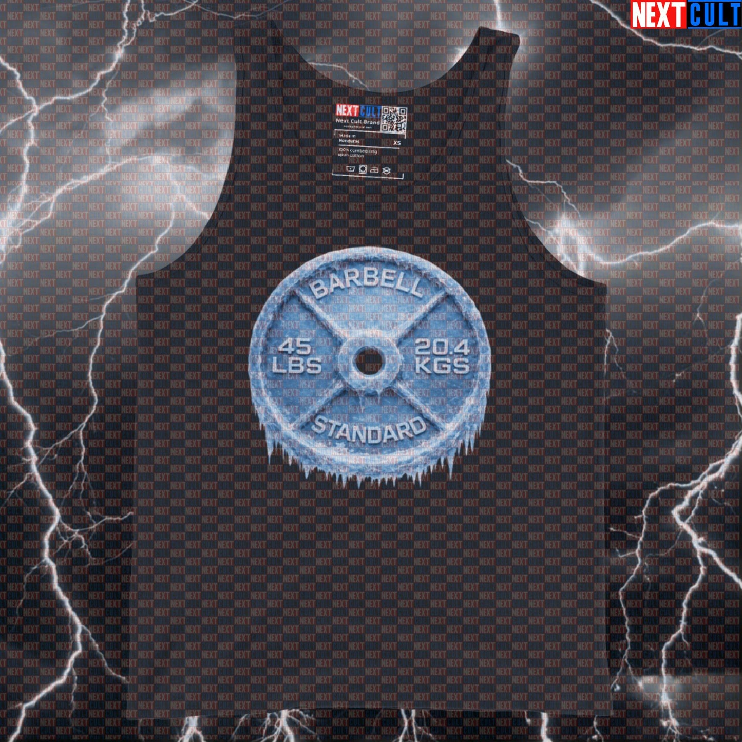 Icy 45LB Weight Plate Funny Gym Tank Top Frozen Barbell Lifting Workout Tank Top Cold Fitness Tank Tops Next Cult Brand