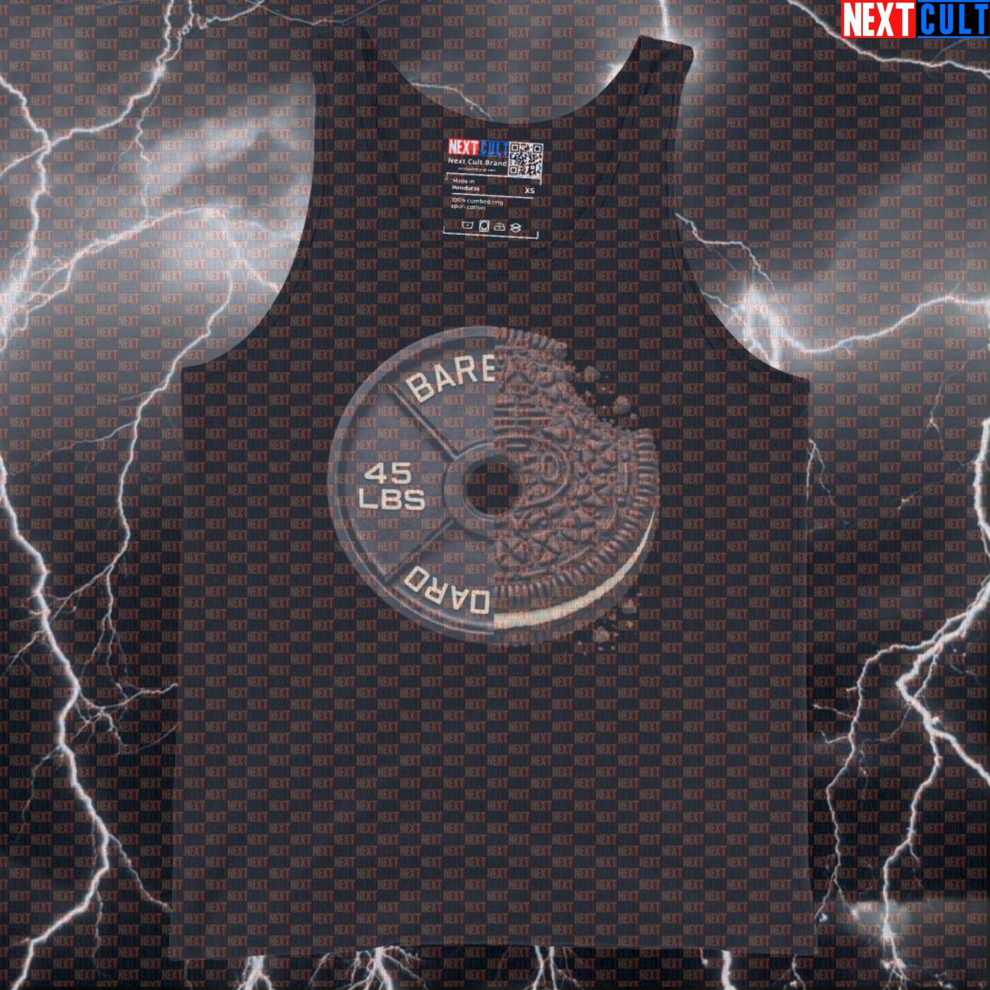 Cookies and Cream Weight Plate Funny Gym Tank Top 45LB Plate Cookies & Weights Workout Tank Top Fitness Tank Tops Next Cult Brand
