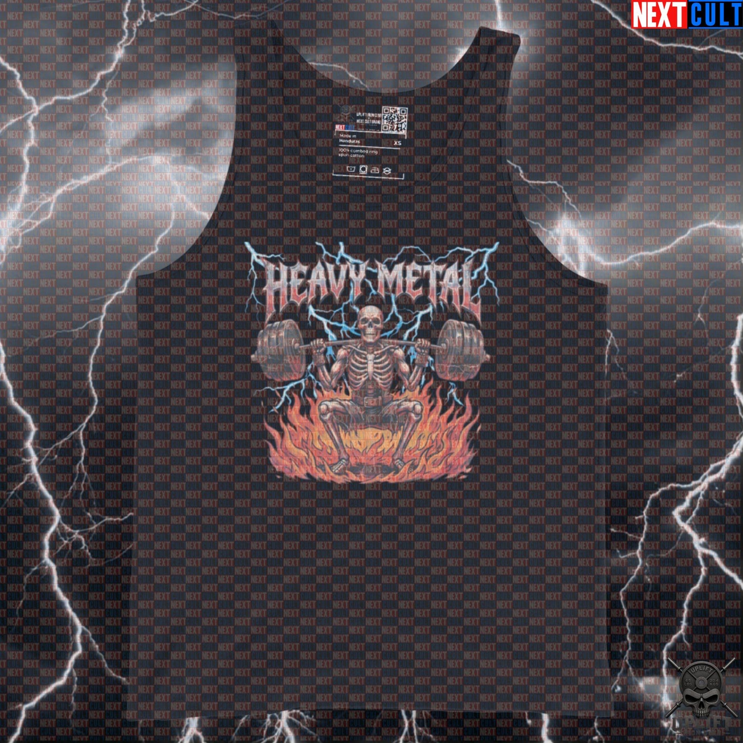 Heavy Metal Skeleton Squat Tank Top for Powerlifting, Bodybuilding and Heavy Leg Day Workouts Tank Tops Next Cult Brand
