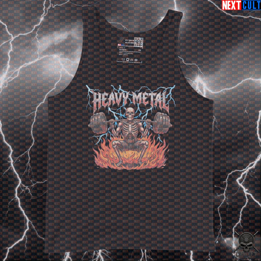 Heavy Metal Skeleton Squat Tank Top for Powerlifting, Bodybuilding and Heavy Leg Day Workouts Tank Tops Next Cult Brand
