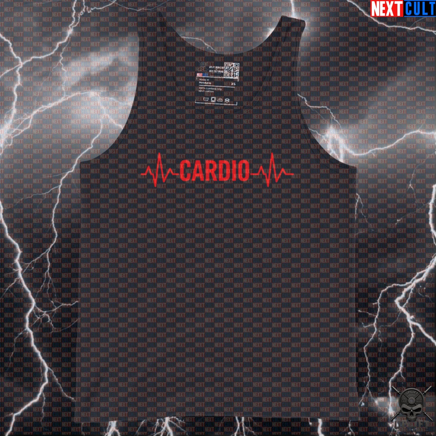 Cardio Heartbeat Tank Top for Runners, Cyclists and Endurance Workout Fitness Fans Tank Tops Next Cult Brand