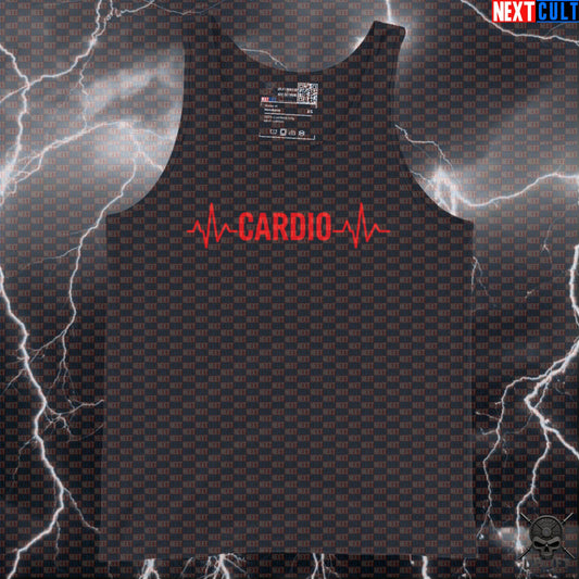 Cardio Heartbeat Tank Top for Runners, Cyclists and Endurance Workout Fitness Fans Tank Tops Next Cult Brand