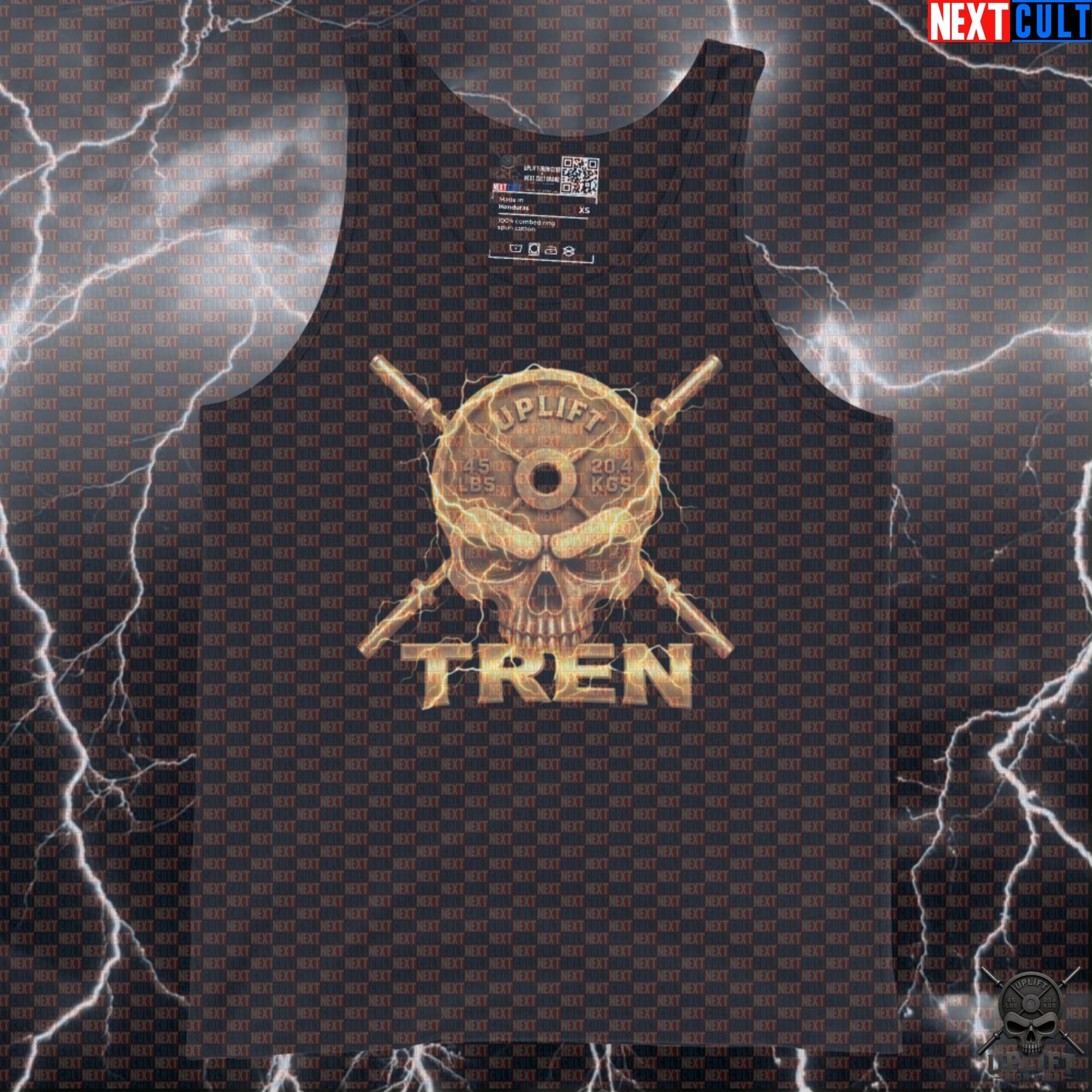 Tren Skull Tank Top for Hardcore Bodybuilding Fans, Enhanced Lifter Gym Meme Vest Tank Tops Next Cult Brand