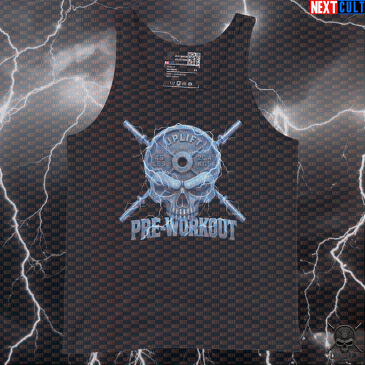 Pre-Workout Skull Tank Top for Hardcore Lifters, Electric Bodybuilding Muscle Shirt Tank Tops Next Cult Brand
