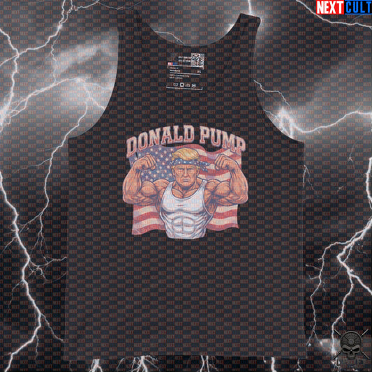 Donald Pump Tank Top Patriotic Muscle Shirt for USA Gymbros and 4th of July Workouts Next Cult Brand