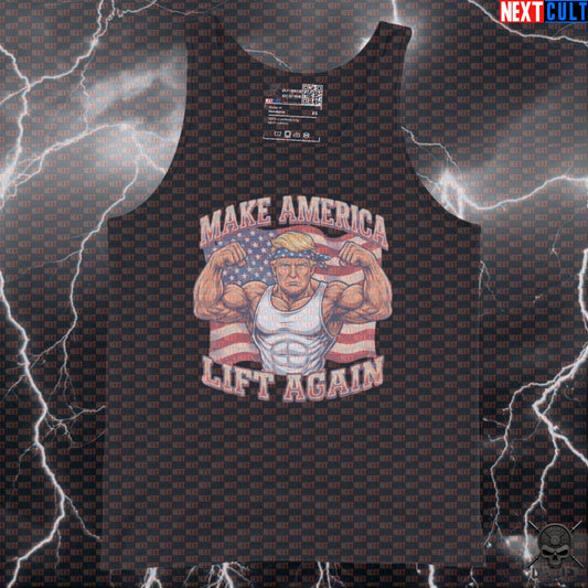 Make America Lift Again Tank Top Donald Pump Patriotic Muscle Shirt for Gymbros Next Cult Brand