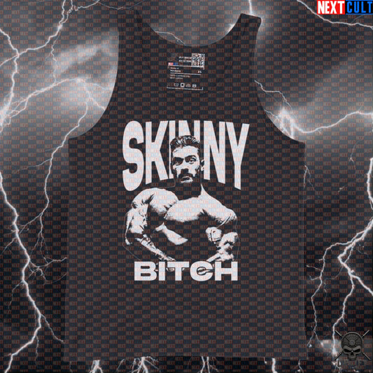Funny Skinny Bitch Chris Bumstead Gym Tank Top | CBUM Bodybuilding Meme Muscle Shirt & Athletic Top Tank Tops Next Cult Brand