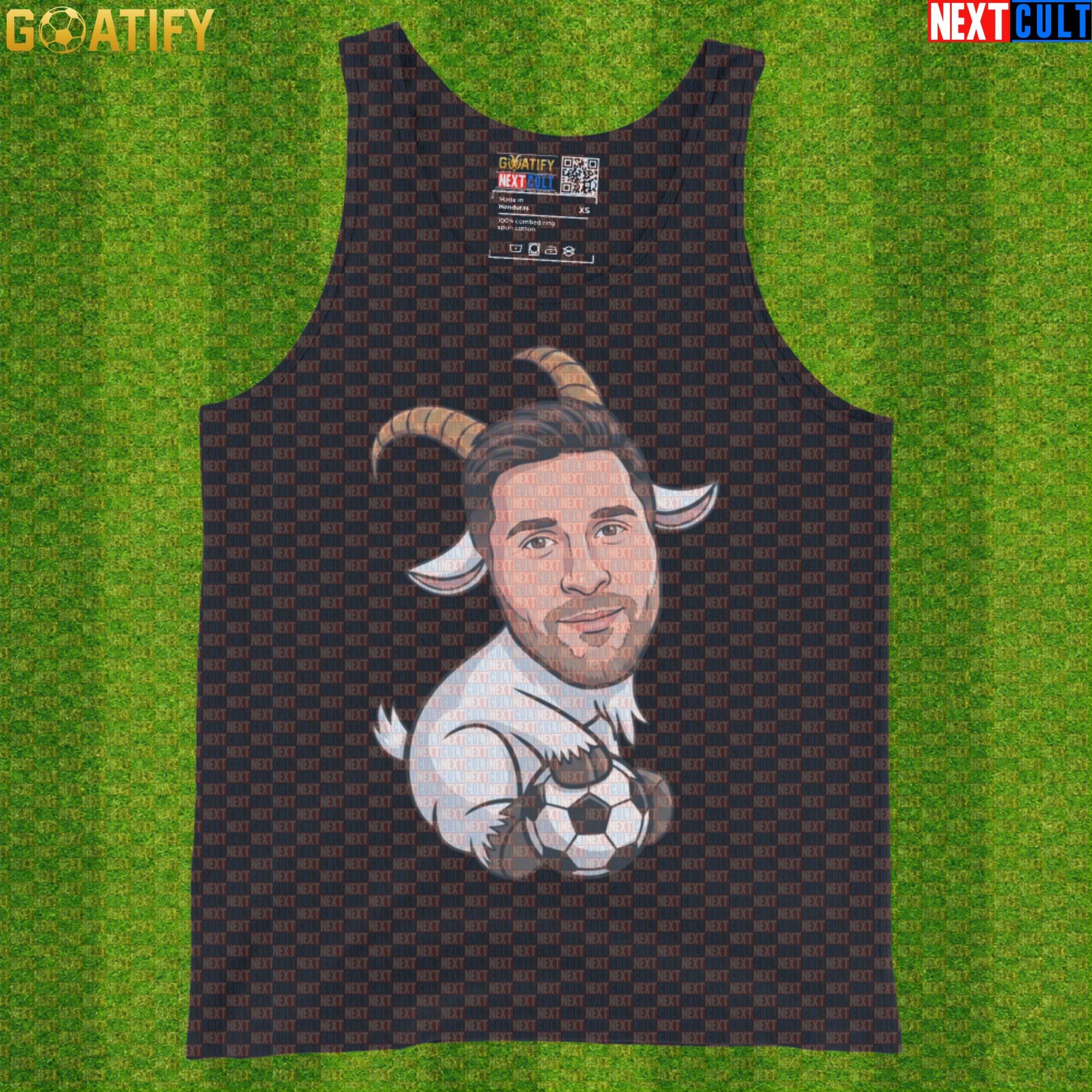 Lionel Messi Tank Top - GOAT Soccer Muscle Shirt Gift for Argentina World Cup Football Fans |  | ["Argentina", "Barcelona", "Football", "Inter Miami", "Lionel Messi", "Soccer"]