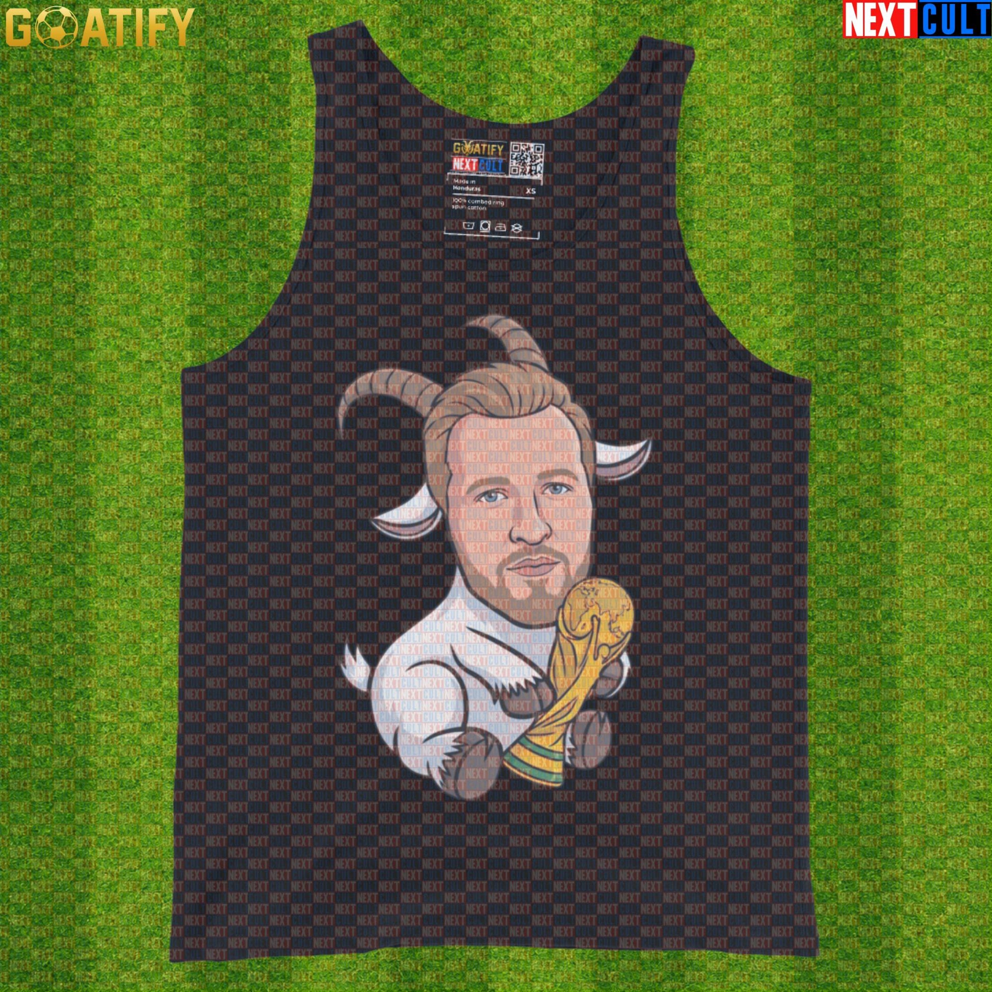 Harry Kane Tank Top – Kane GOAT Muscle Shirt for England World Cup Believers |  | ["Bayern Munich", "England", "Football", "Harry Kane", "Soccer", "Tottenham Hotspur"]