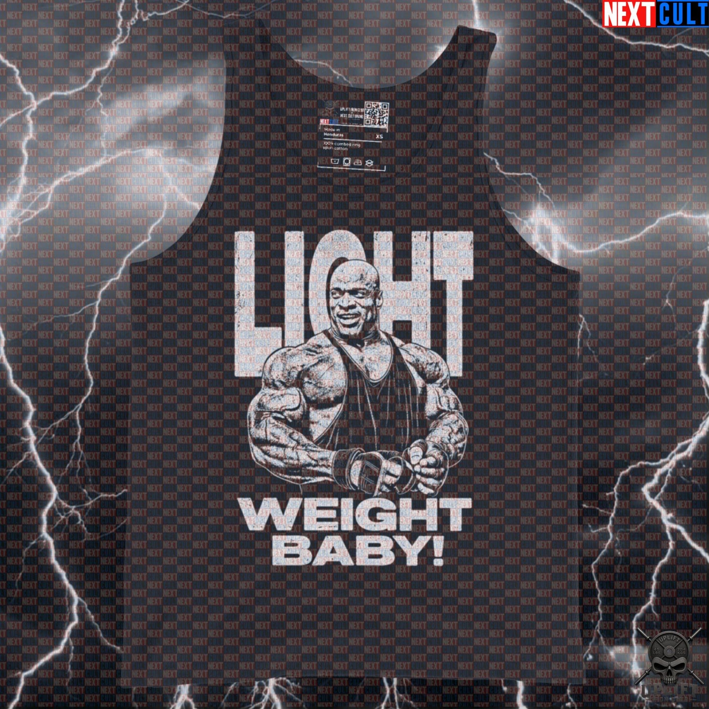 Light Weight Baby Gym Tank Top | Funny Ronnie Coleman Meme Muscle Shirt | Bodybuilding Workout Vest Tank Tops Next Cult Brand