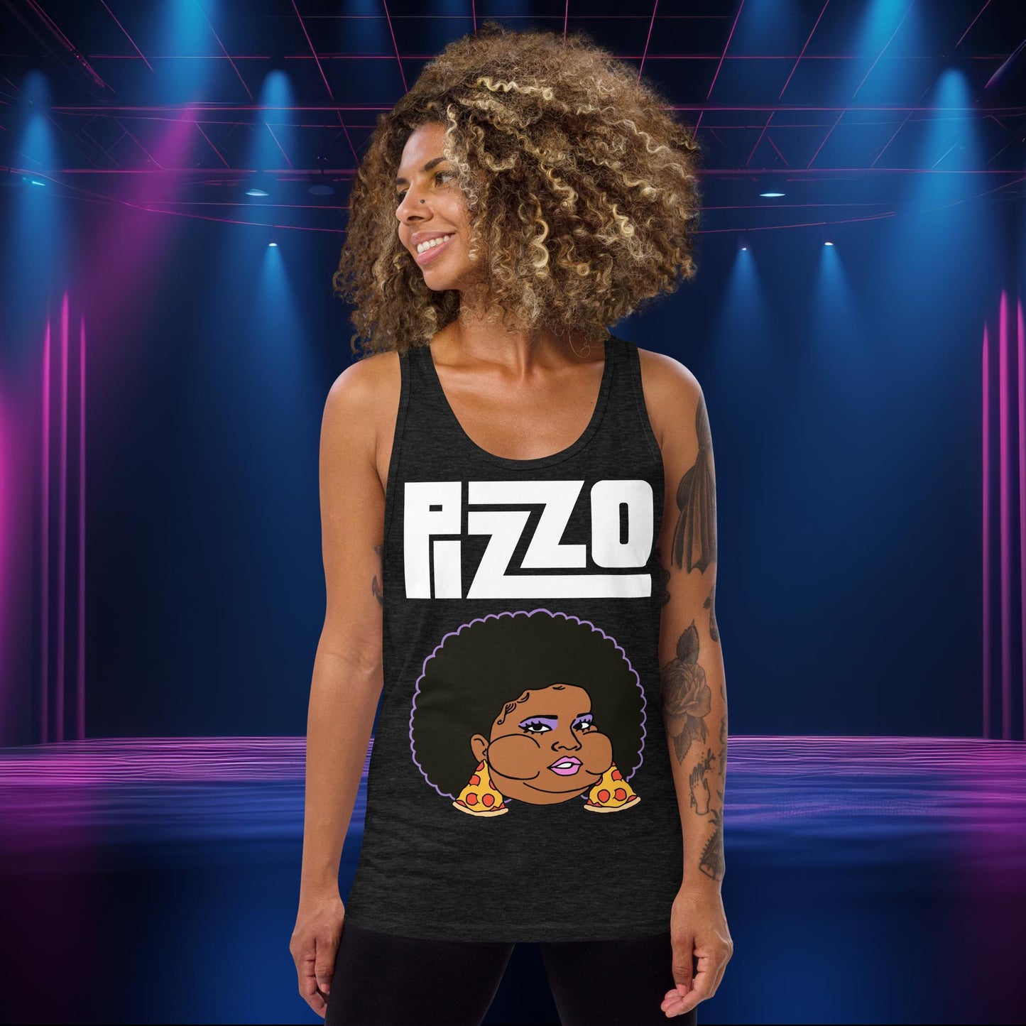 Lizzo Shirt Lizzo Tank Top Lizzo shirt Lizzo vest Lizzo Merch Lizzo Gift Body Positivity Shirt Pizza Body empowerment Tank Top Next Cult Brand